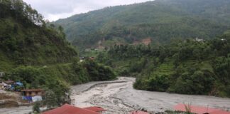 मेलम्चीमा फेरि बाढी,स्थानीयमा त्रास