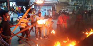 सरकार बिरुद्ध ५ विद्यार्थी संगठनद्वारा बुटवलमा मसाल जुलुस प्रदर्शन