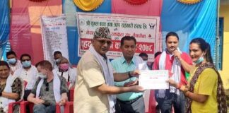 नियमित रक्तदाता संघद्धारा वृहत रक्तदान, १०६ युनिट रगत संकलन