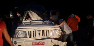 दाेभान पहिरो : घाइते सहचालकको मृत्यु