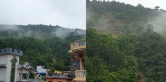 बुटवलको ज्योतीनगरमा पहिरो खस्दा दर्जनबढी घरमा क्षति