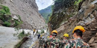 प्रधानसेनापति शर्माद्धारा तिंङ्कर सडकको निरीक्षण