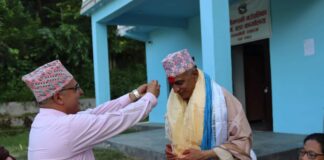बुटवलका नगर प्रमुख पाण्डेयलाई स्याङ्जामा सम्मान