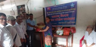 स्मृतिमा बृद्वा आश्रममा खाद्यान्न वितरण तथा स्वास्थ्य परिक्षण