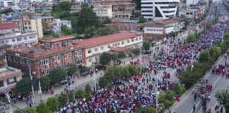 आन्दोलनरत शिक्षकहरूद्वारा आज पनि काठमाडौंमा प्रदर्शन
