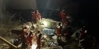 चीनमा गएको भूकम्प परी कम्तीमा १११ जनाको मृत्यु