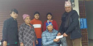 आफ्नो पारिश्रमिकबाट अध्यक्ष कुँवरद्वारा क्यान्सर पिडितलाई सहयोग