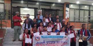 कबड्डी प्रतियोगितामा उपबिजेता बन्न सफल बुटवलका खेलाडीलाई बुटवल