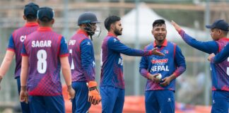 नेपाललाई पराजित गर्दै त्रिकोणात्मक टी-२० सिरिजकाे उपाधि पिएनजीकाे पाेल्टामा