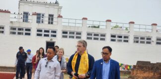 नेपालका लागि अमेरिकी राजदूत थम्पसनद्धारा लुम्बिनी भ्रमण