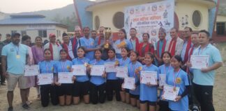 अन्तरपालिका स्तरीय उपमेयर कप महिला भलिबल प्रतियोगिताकाे उपाधि बुटवललाई