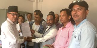 बेलबास–बेथरी सडक छिटो पूरा गर्न माग गर्दै ज्ञापनपत्र