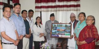 लुम्बिनी र कर्णाली प्रदेश प्रमुखबीच शिष्टाचार भेट