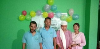 महुली लघुवित्त वित्तीय संस्था बर्दघाटद्वारा स्थापना दिवसमा बिरुवा वितरण