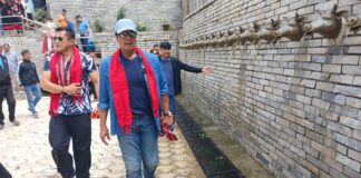 महानायक राजेश हमाल र धिरेन शाक्यसहितको टोली पाल्पाका पर्यटकीय स्थलको भ्रमणमा