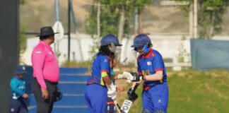 आईसीसी यू-१९ महिला टी-२० विश्वकप छनोट : कुवेतविरुद्ध ब्याटिङ गर्दै नेपाल