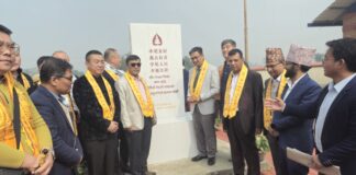 लुम्बिनी बौद्ध विश्वविद्यालयमा नेपाल-चिन मित्रता स्तम्भ स्थापना