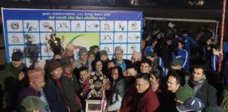 राष्ट्रपति रनिङ शिल्ड प्रतियोगिताकाे उपाधि लगातार तेस्रोपटक कालिका मानवज्ञानलाई