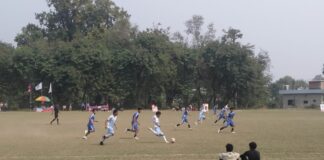 मेयर कप अन्तर विद्यालय फुटबल प्रतियोगिता : कान्तिका खनाललाई राताे कार्ड
