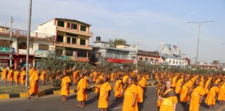 अस्तिधातु सहितको धम्मयात्रा भैरहवामा