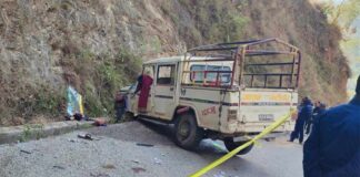 सेतीवेणीमा बोलेरो जीप दुर्घटना हुँदा २ जनाको मृत्यु, ६ जना घाइते