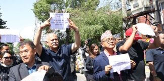 राप्रपा नेताहरूद्वारा सिंहदरबार भित्रै प्रदर्शन,अध्यक्ष लिङ्दनेसहित सातजना पक्राउ