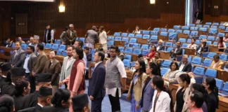 आज पनि रास्वपा र राप्रपाद्वारा संसद अबरोध : रास्वपाका सांसदहरूकाे नाराबाजीकाबीच संसद बैठक सुरु