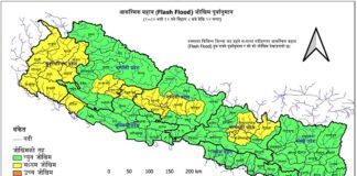काठमाडौ उपत्यकासहित देशका केही ठाउँमा बाढीको मध्यम जोखिम