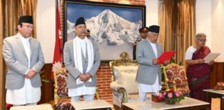नवनियुक्त प्रधानमन्त्री शुशीला कार्कीले लिइन् शपथ