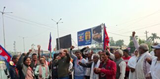 दुर्गा प्रसाईंकाे गिरफ्तारी बिरूद्व कपिलवस्तुमा पनि बिराेध प्रदर्शन