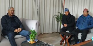 नेपाली कांग्रेस र नेपाली कांग्रेस (वीपी) का शिर्ष नेतृत्वबीच छलफल : मुलुककाे निकासका लागि कांग्रेसले अगुवाइ गर्नुपर्नेमा जाेड