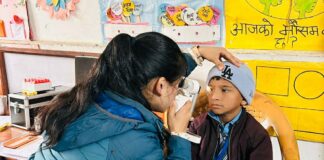 कपिलवस्तु नगरपालिकाकाे बरदहवामा एकदिने निःशुल्क आँखा शिविर : १३४ जना बालबालिका लाभान्वित