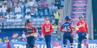 टि–ट्वान्टी विश्वकप : नेपाल इङ्ल्यान्डसँग ४ रनले पराजित