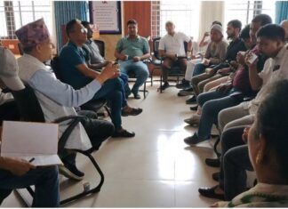 बुटवलको अव्यवस्थित केवुल तार व्यवस्थापन गर्ने कार्यमा दूरसञ्चार सेवा प्रदायक कम्पनीहरूकाे साथ