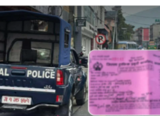 प्रहरीकै गाडी ट्राफिक प्रहरीको कारबाहीमा