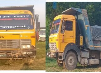 अबैध रुपमा नदिजन्य पदार्थ उत्खनन् र ओसारपसार गर्ने दुई टिप्परलाई एक लाख बढी जरिवाना