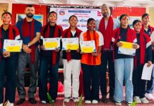 लुम्बिनी प्रदेशमा राष्ट्रपति रनिङ शिल्डका पदक विजेता खेलाडीलाई नगदसहित सम्मान
