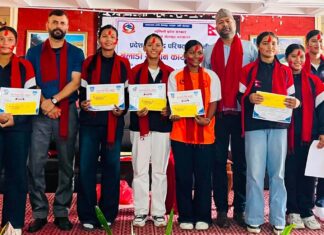 लुम्बिनी प्रदेशमा राष्ट्रपति रनिङ शिल्डका पदक विजेता खेलाडीलाई नगदसहित सम्मान