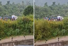 भैरहवाबाट घाइते बोकेर काठमाडौंतर्फ जादै गरेको हेलिकप्टर धादिङमा आकस्मिक अवतरण