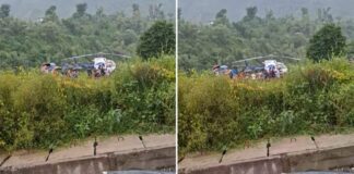 भैरहवाबाट घाइते बोकेर काठमाडौंतर्फ जादै गरेको हेलिकप्टर धादिङमा आकस्मिक अवतरण