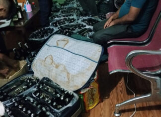 पाल्पाकाे दाेभानबाट साढे ७ लाख मूल्यको अवैध मदिरा बरामद