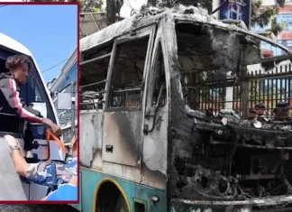 त्रिपुरेश्वर बस आगलागीमा घाइते चालकको मृत्यु