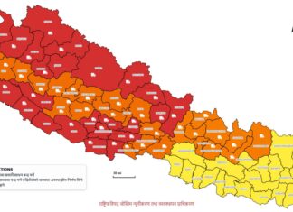 तीन दिनदेखि लगातार वर्षा गराइरहेको प्रणाली पश्चिम नेपालमा केन्द्रित,भोलिसम्म जोखिम रहने