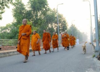 लुम्बिनीबाट निग्रोधारामसम्म थाई भिक्षुहरूको शान्ति पैदलयात्रा